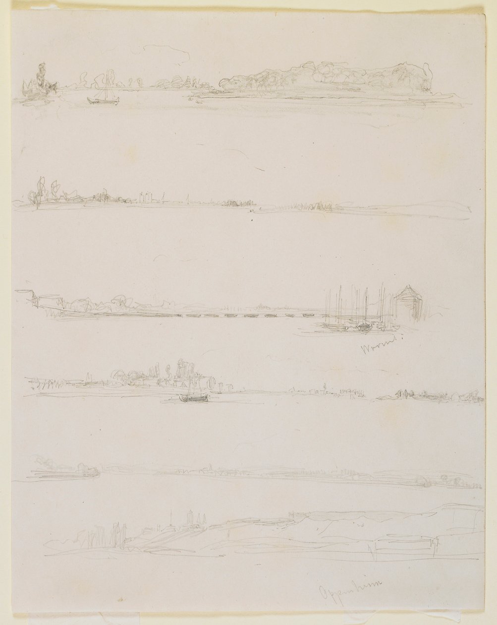 Rein, lähellä Wormsia ja Oppenheimia tekijältä James Abbott McNeill Whistler