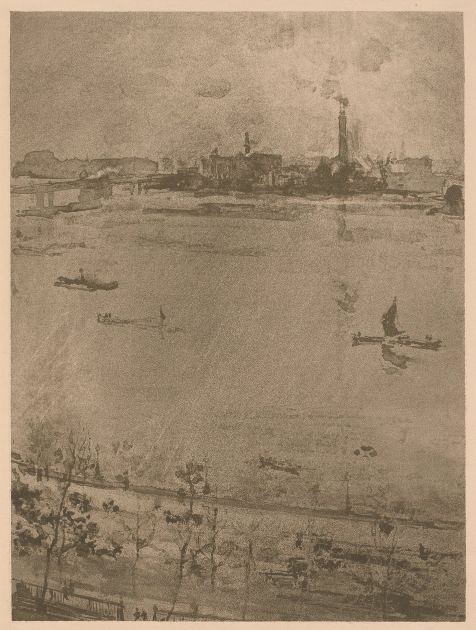 Thames joki tekijältä James Abbott McNeill Whistler