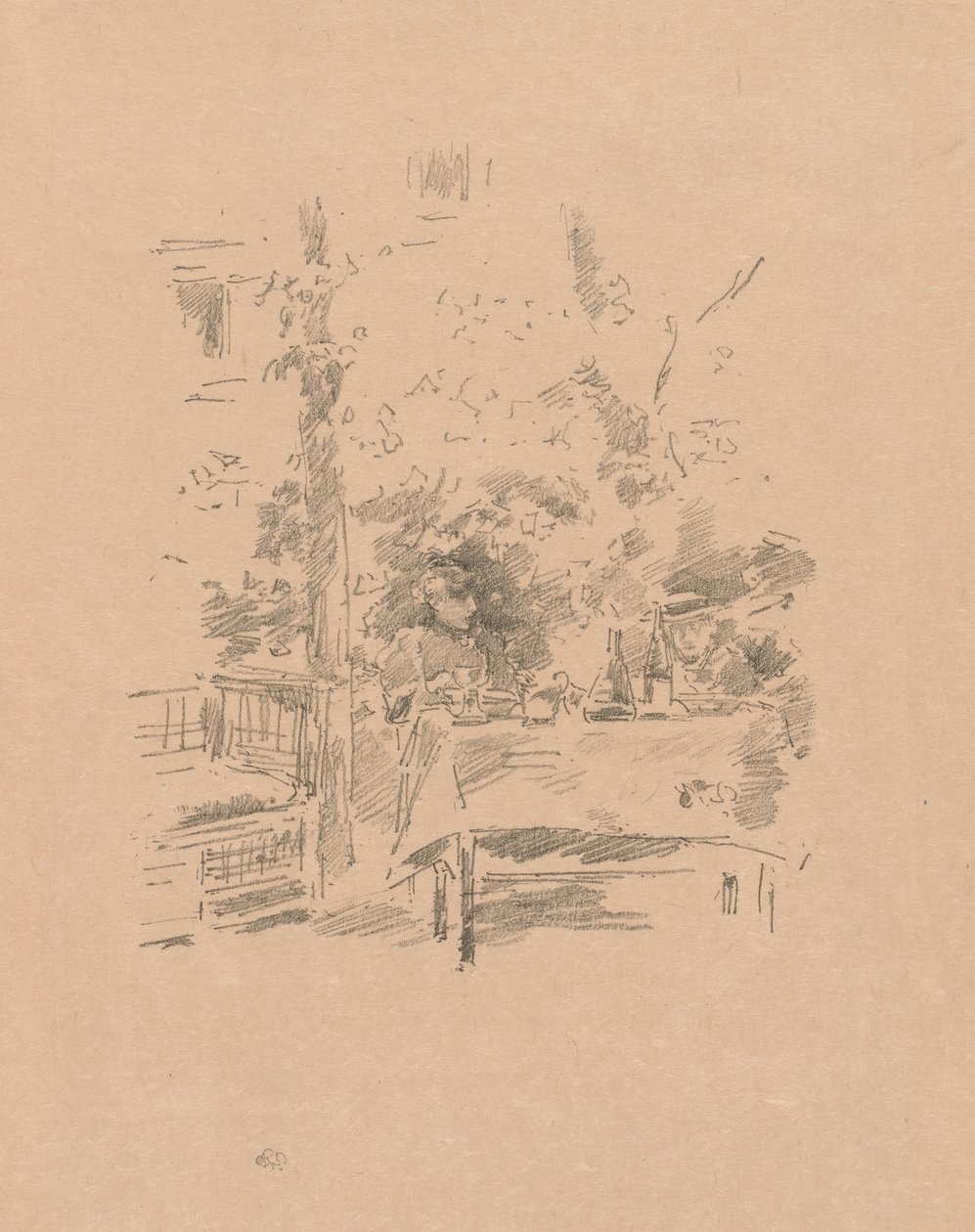Yksittäinen puutarhassa tekijältä James Abbott McNeill Whistler