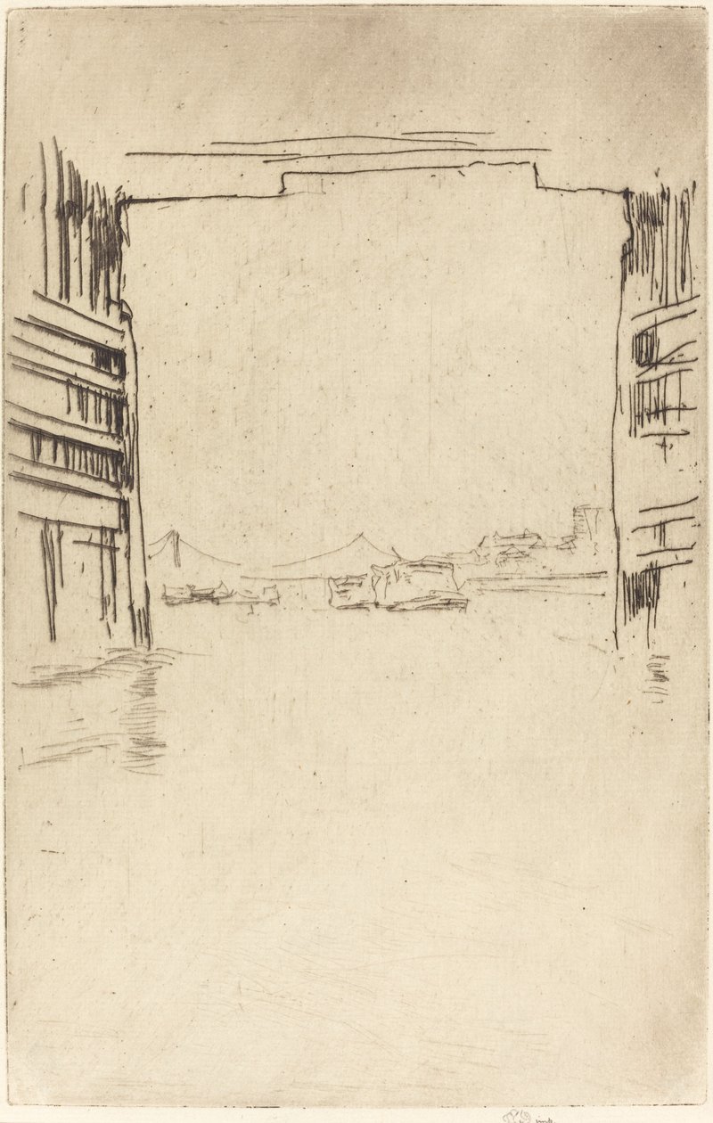 Vanhan Battersean sillan alla tekijältä James Abbott McNeill Whistler