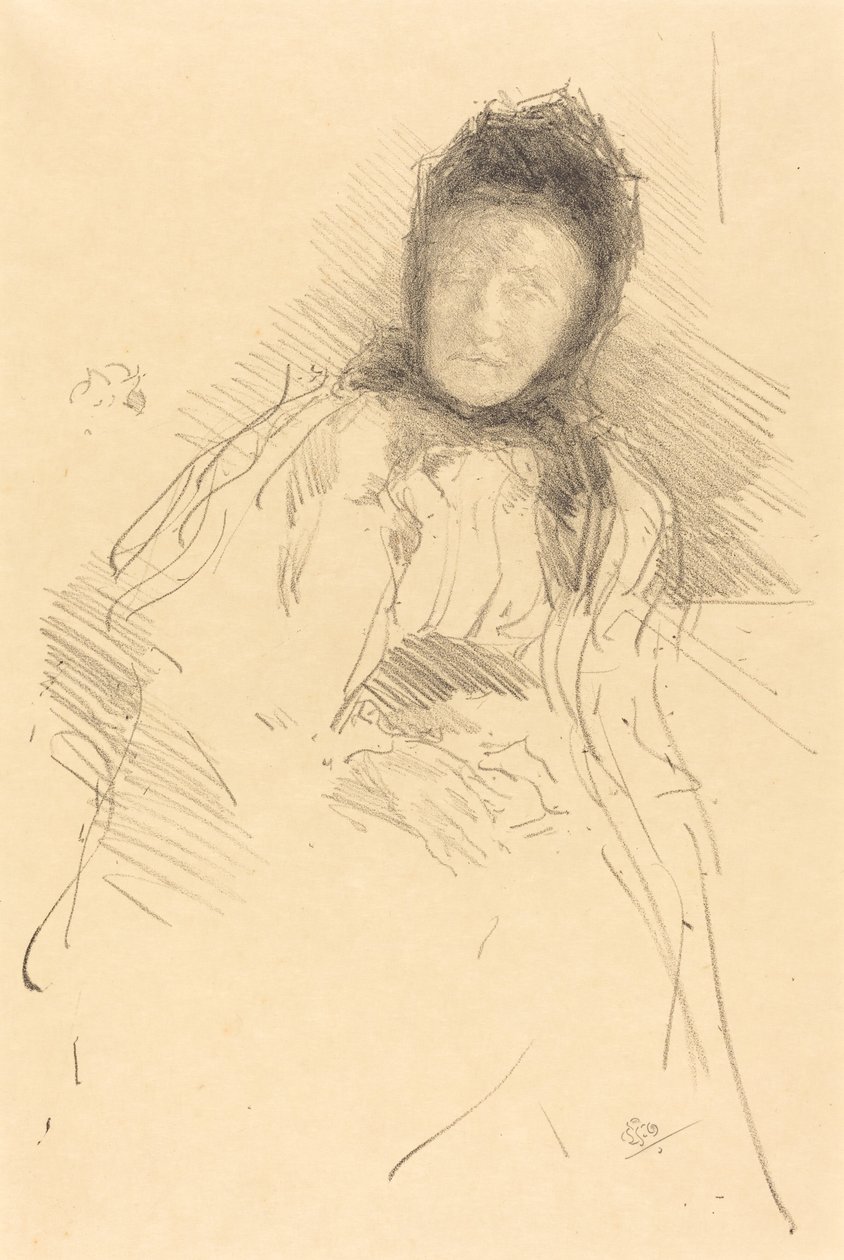 Keskeneräinen luonnos Lady Hadenista tekijältä James Abbott McNeill Whistler