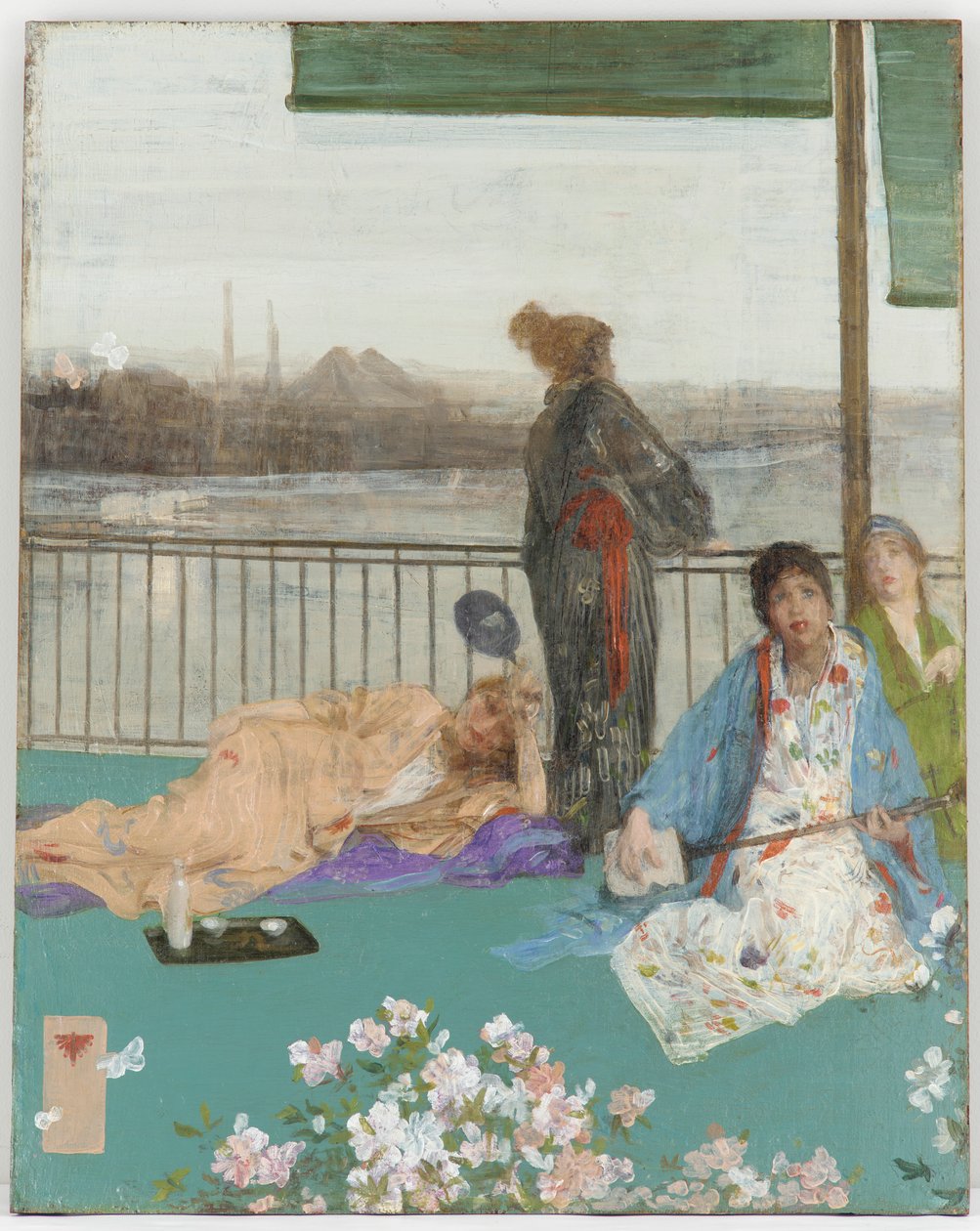 Lihanvärin ja vihreän muunnelmia - Parveke tekijältä James Abbott McNeill Whistler