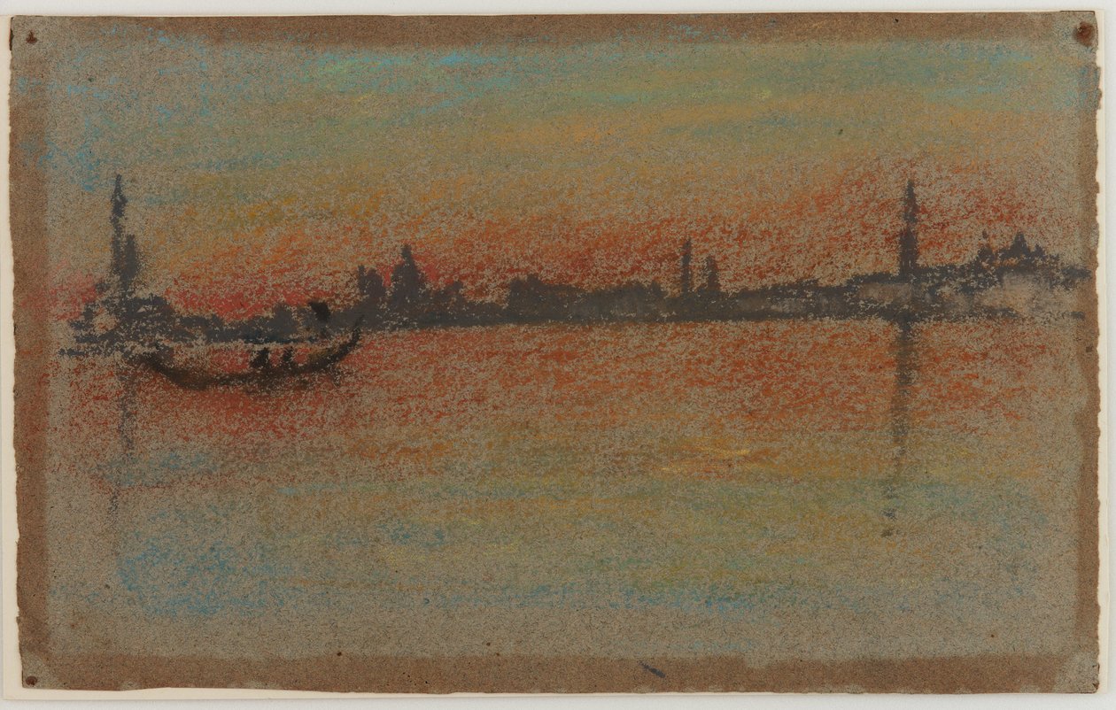 Venetsia: Auringonlasku satamassa tekijältä James Abbott McNeill Whistler