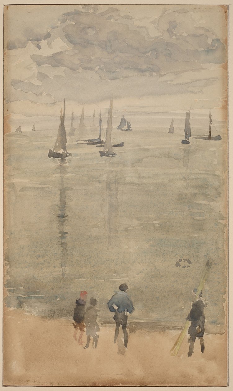 Violetti [muistiinpano?]... Kalastusveneiden paluu tekijältä James McNeill Whistler