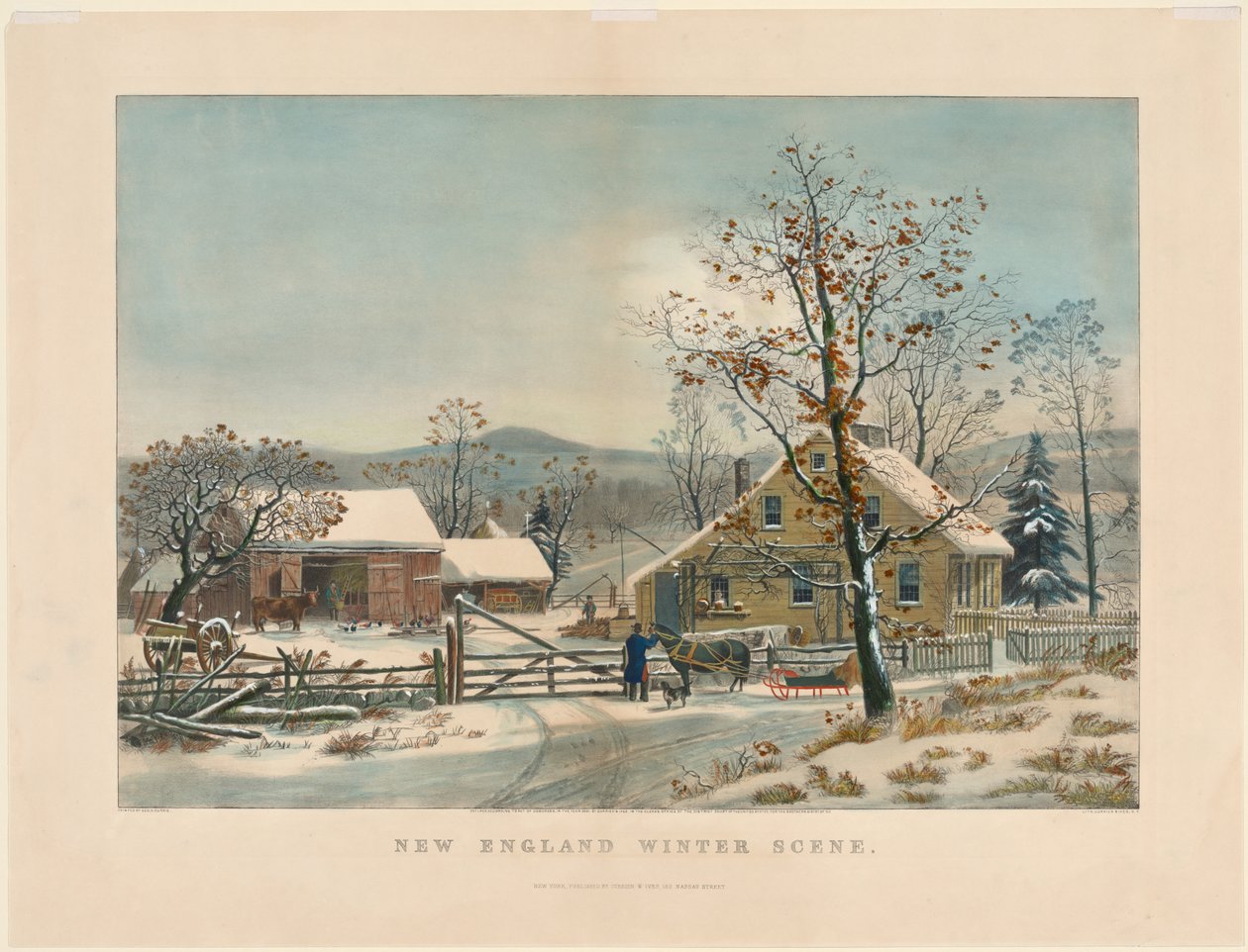 New England Winter Scene tekijältä James Merritt Ives
