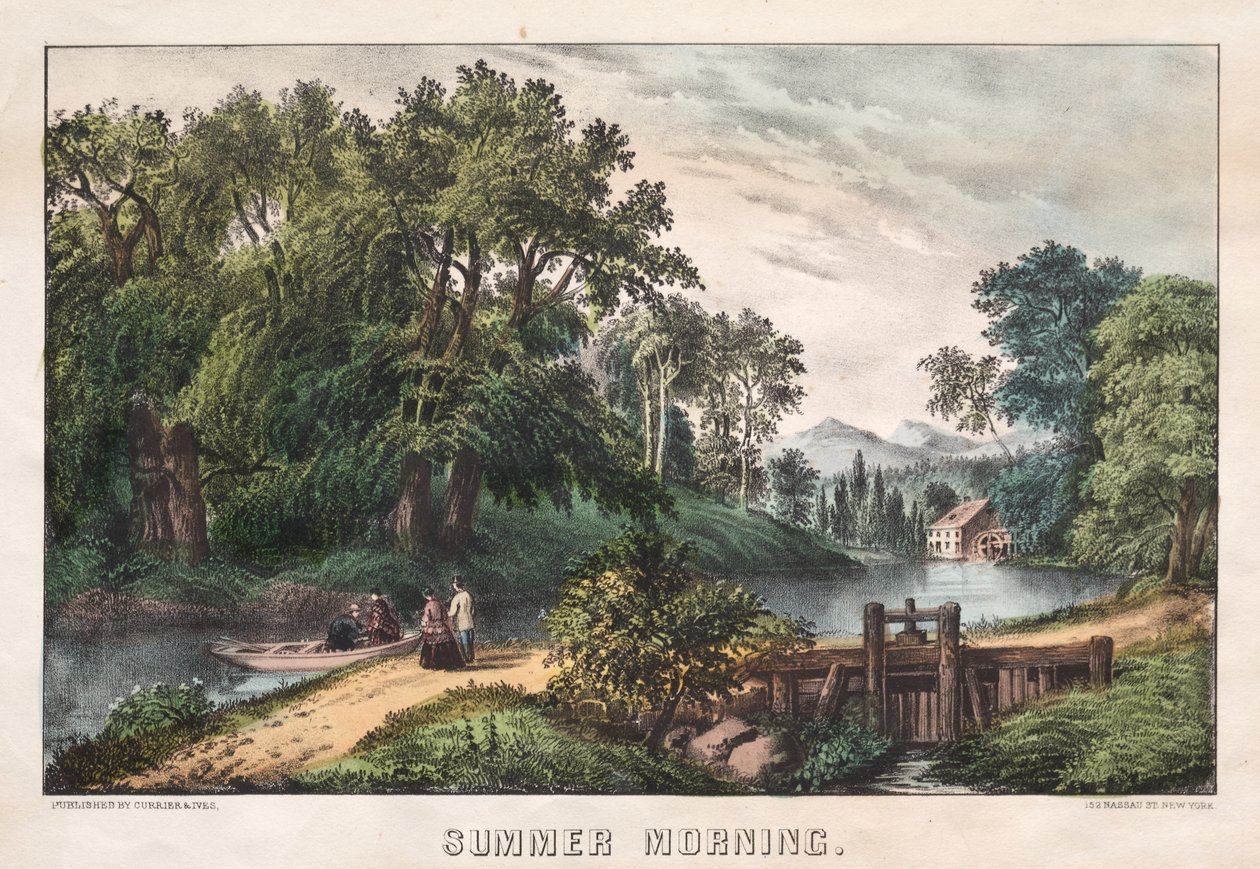 Kesäaamu, c. 1838-72. tekijältä James Merritt Ives