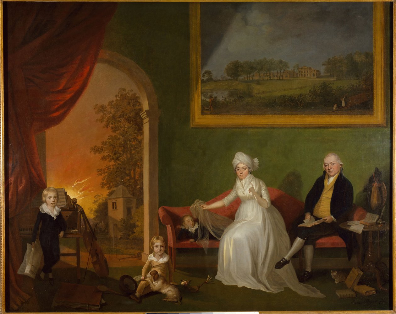 Muotokuva Robert Mynorsista ja hänen perheestään, 1797. tekijältä James Millar