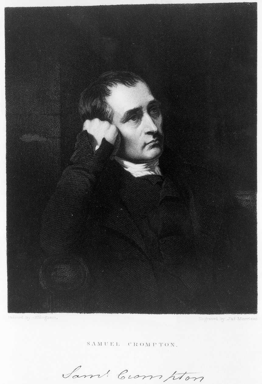 Samuel Crompton, englantilainen pyörivän muulin keksijä, 1880-luku tekijältä James Morrison