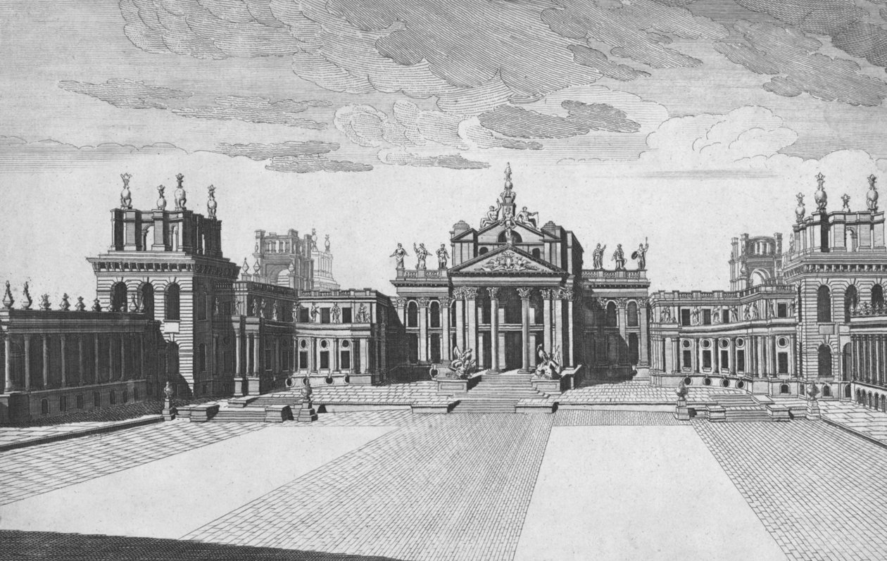 Blenheimin palatsi, Woodstock, Oxfordshire, 1700-luvun puoliväli tekijältä James Mynde