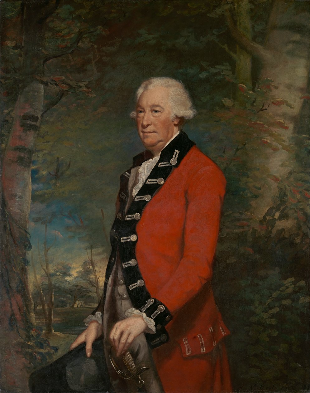 Sir Ralph Milbanke, Bt. Yorkshiren (North Riding) miliisin univormussa tekijältä James Northcote