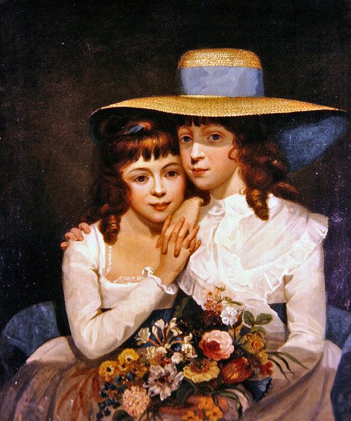 The Leicester Sisters (öljy kankaalle) tekijältä James Northcote