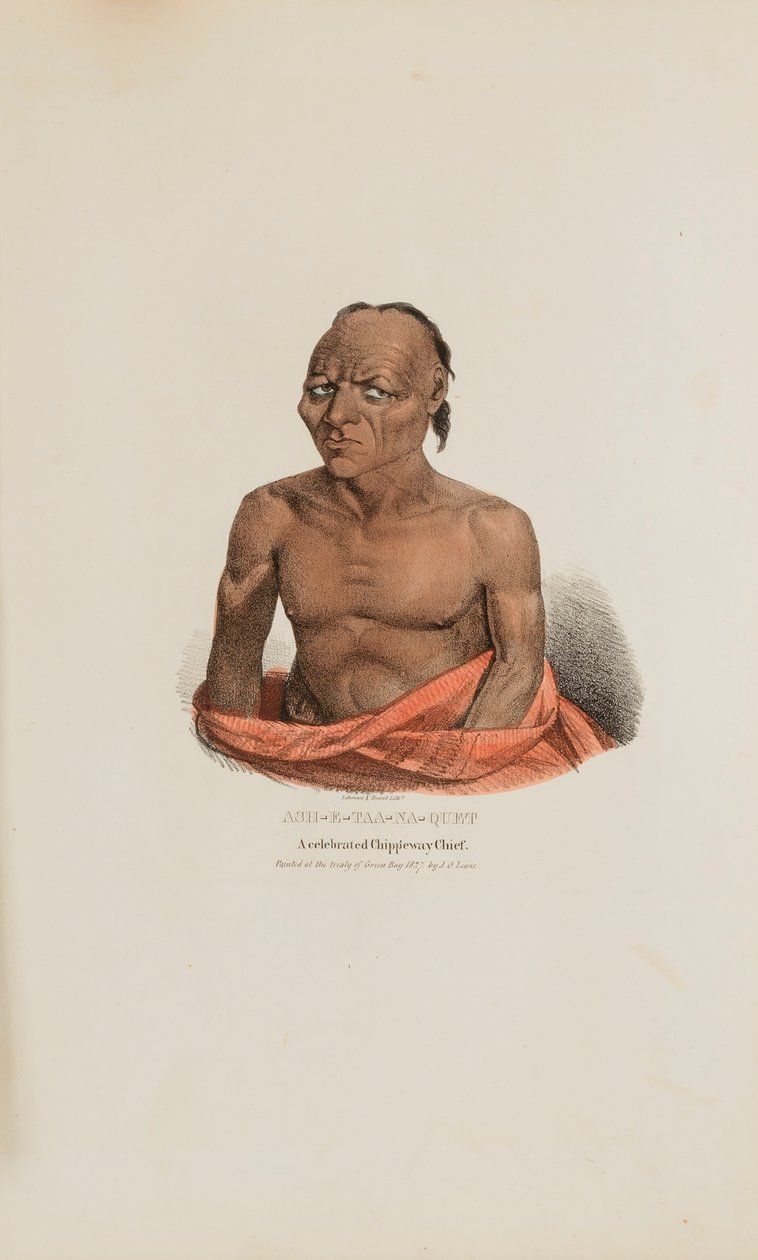 ASH-E-TAA-NA-QUET; Kuuluisa Chippeway Chief, Aboriginal Portfolio -julkaisusta tekijältä James Otto Lewis