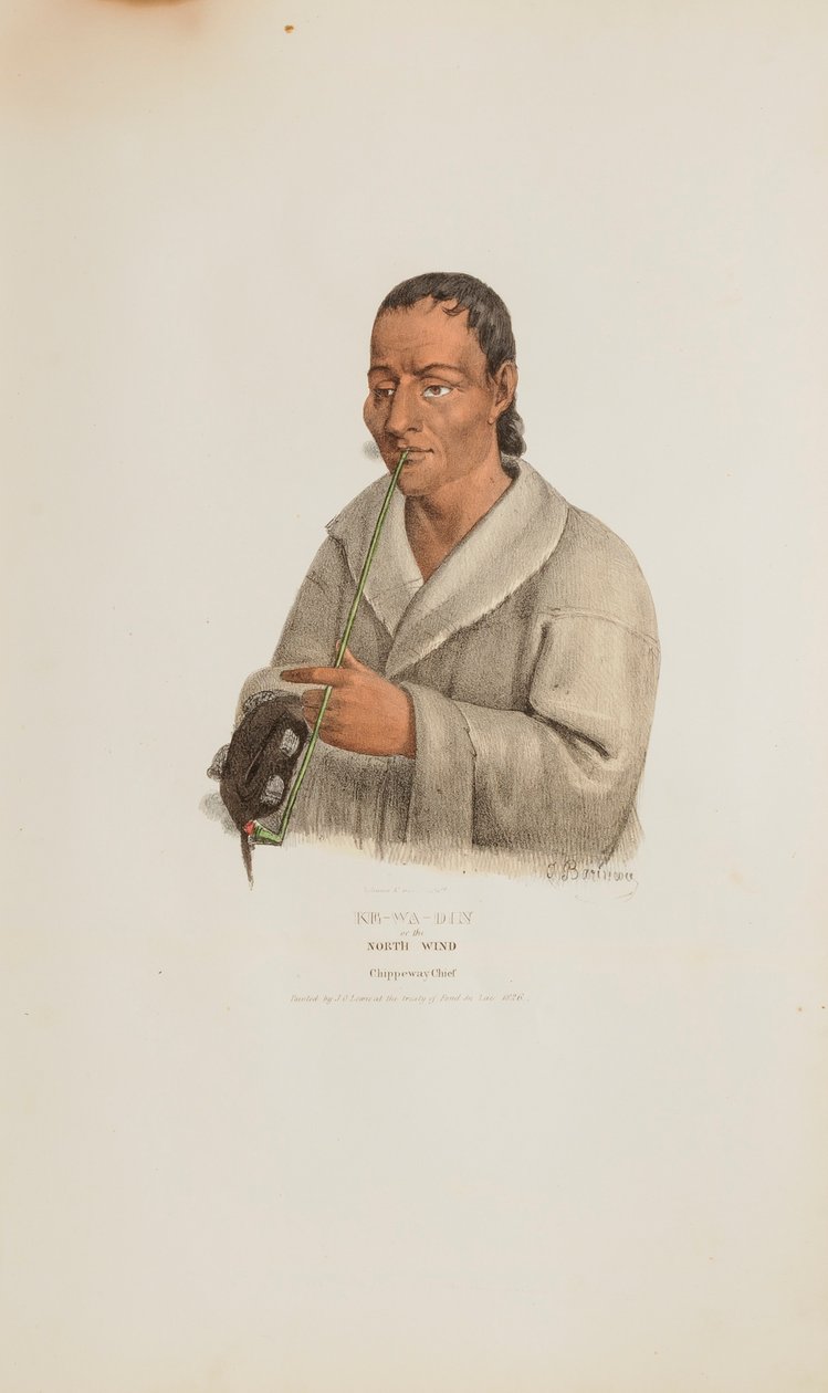KE-WA-DIN eli Pohjoistuuli; Chippeway Chief, Aboriginaalien portfoliosta. tekijältä James Otto Lewis