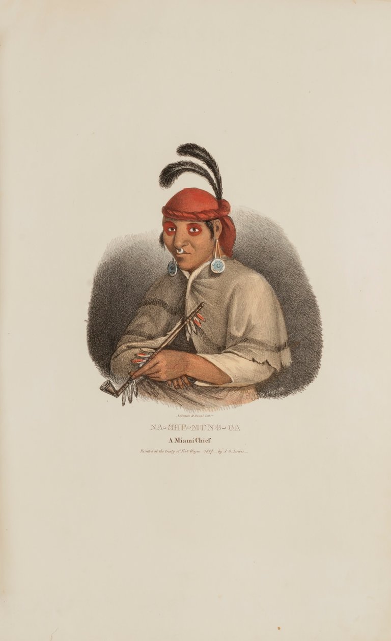 NA-SHE-MUNG-GA, Miamin päällikkö, Aboriginaalien portfoliosta. tekijältä James Otto Lewis