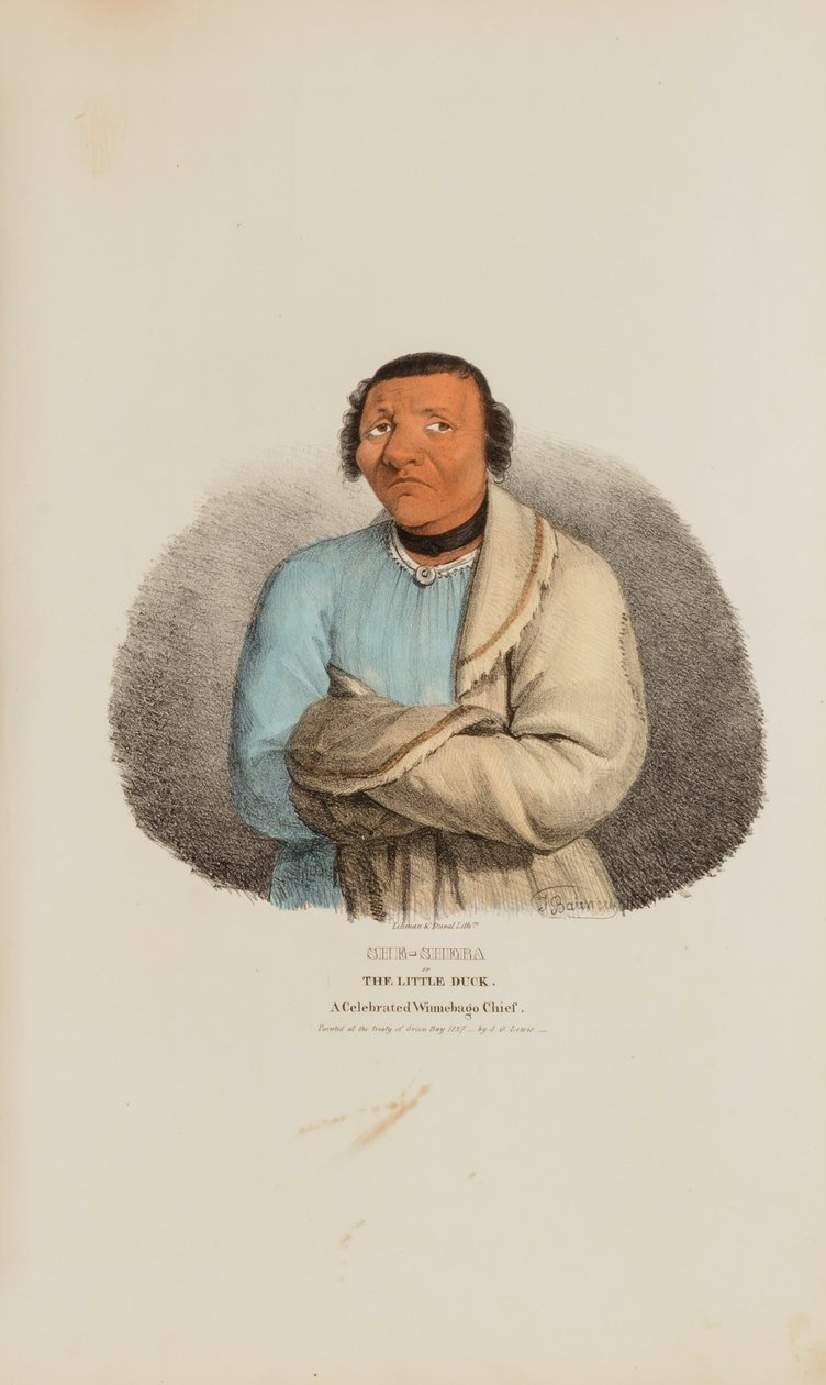 SHE-SHEBA tai Pikku Ankka; kuuluisan Winnebago päällikön, Aboriginaalien salkusta. tekijältä James Otto Lewis