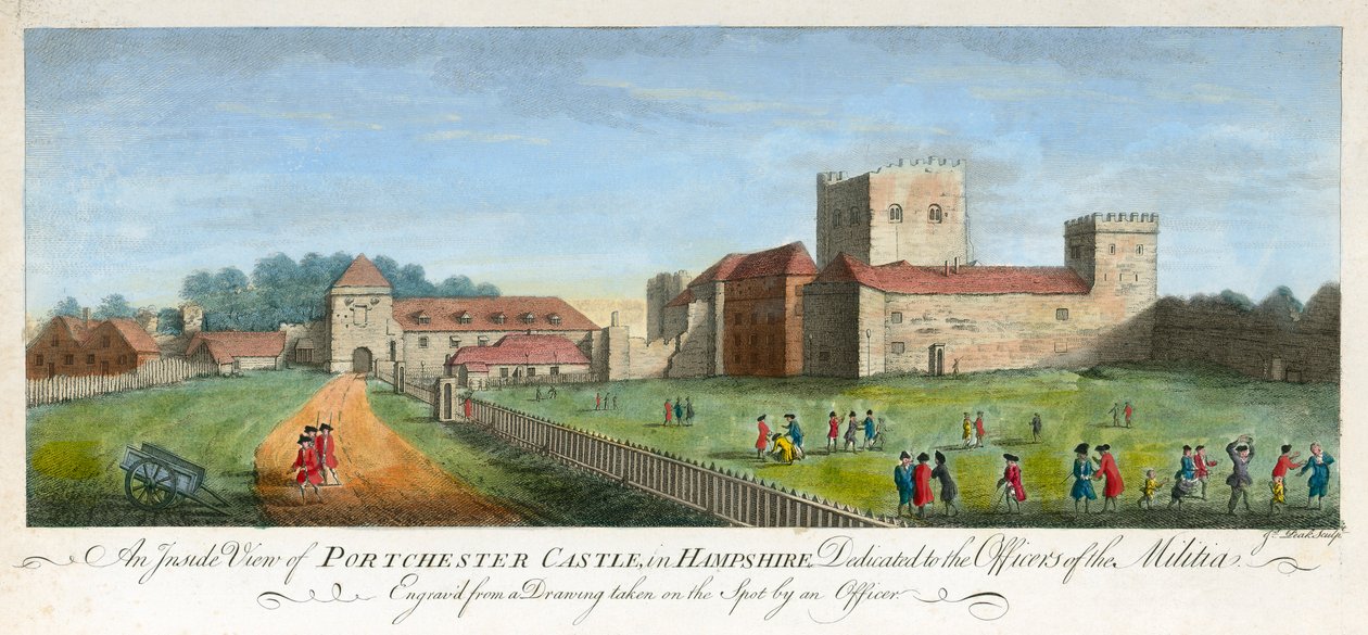 Portchesterin linna, Hampshire, 1720 tekijältä James Peake