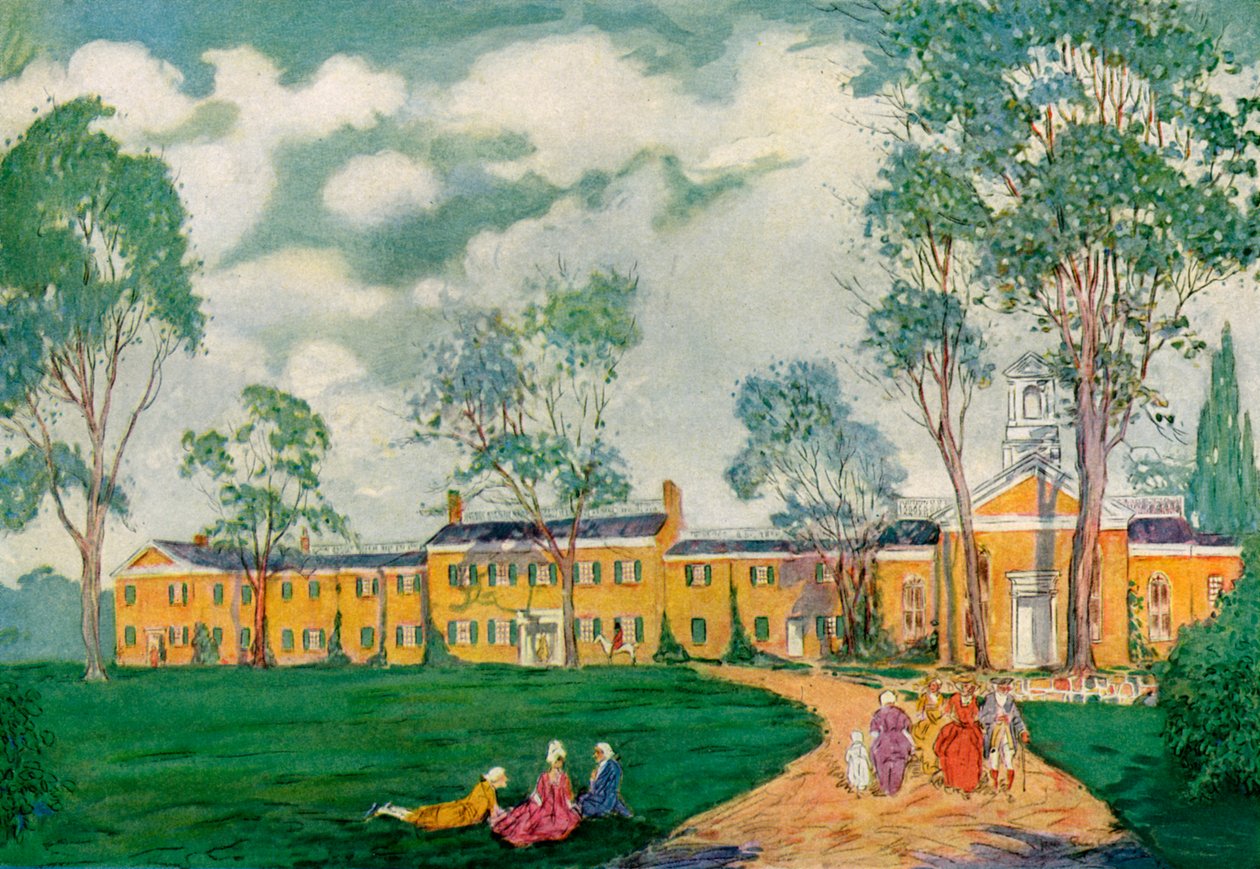 Doughoregan Manor, lähellä Ellicott Cityä, Maryland, USA, 1700-luku 1921. tekijältä James Preston