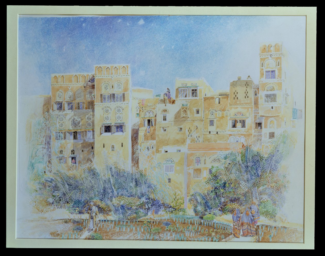 Kitchen Garden, Sanaa, Pohjois-Jemen, 1975 (wc paperilla) tekijältä James Reeve