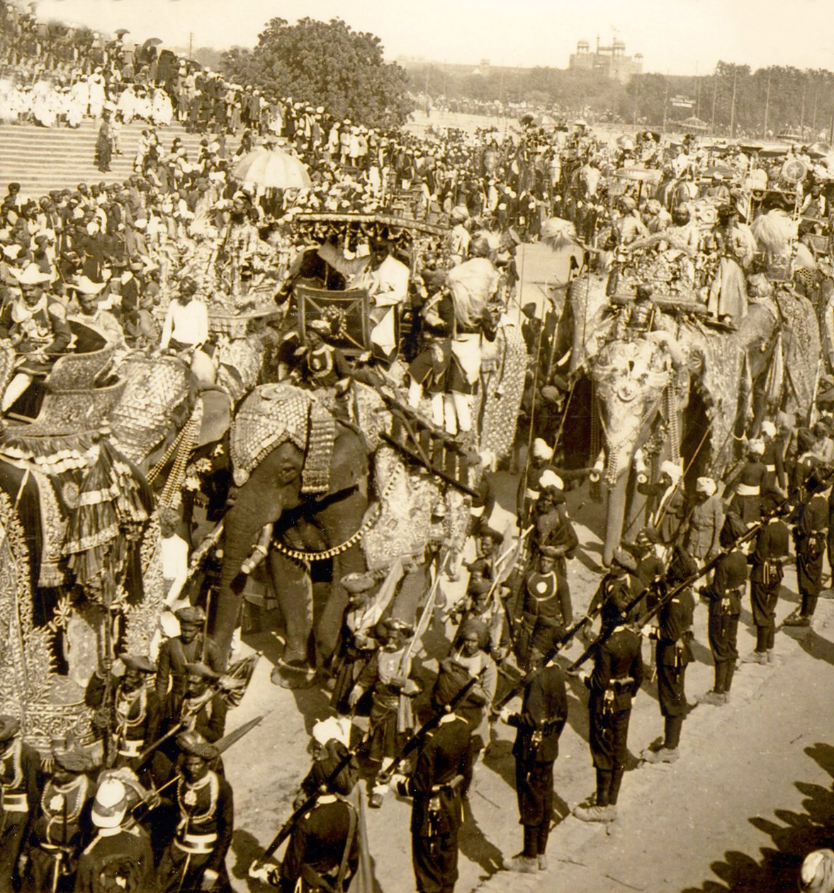 Suuri Durbar-kulkue, Delhi, Intia. 1903 (kuva) tekijältä James Ricalton