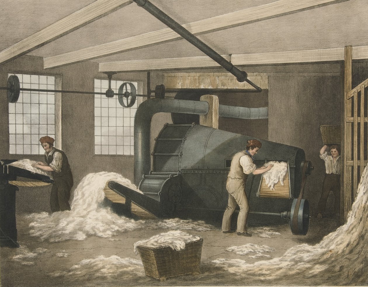 Willowing, Progress of Cotton No. 2, pub. 1840 tekijältä James Richard Barfoot