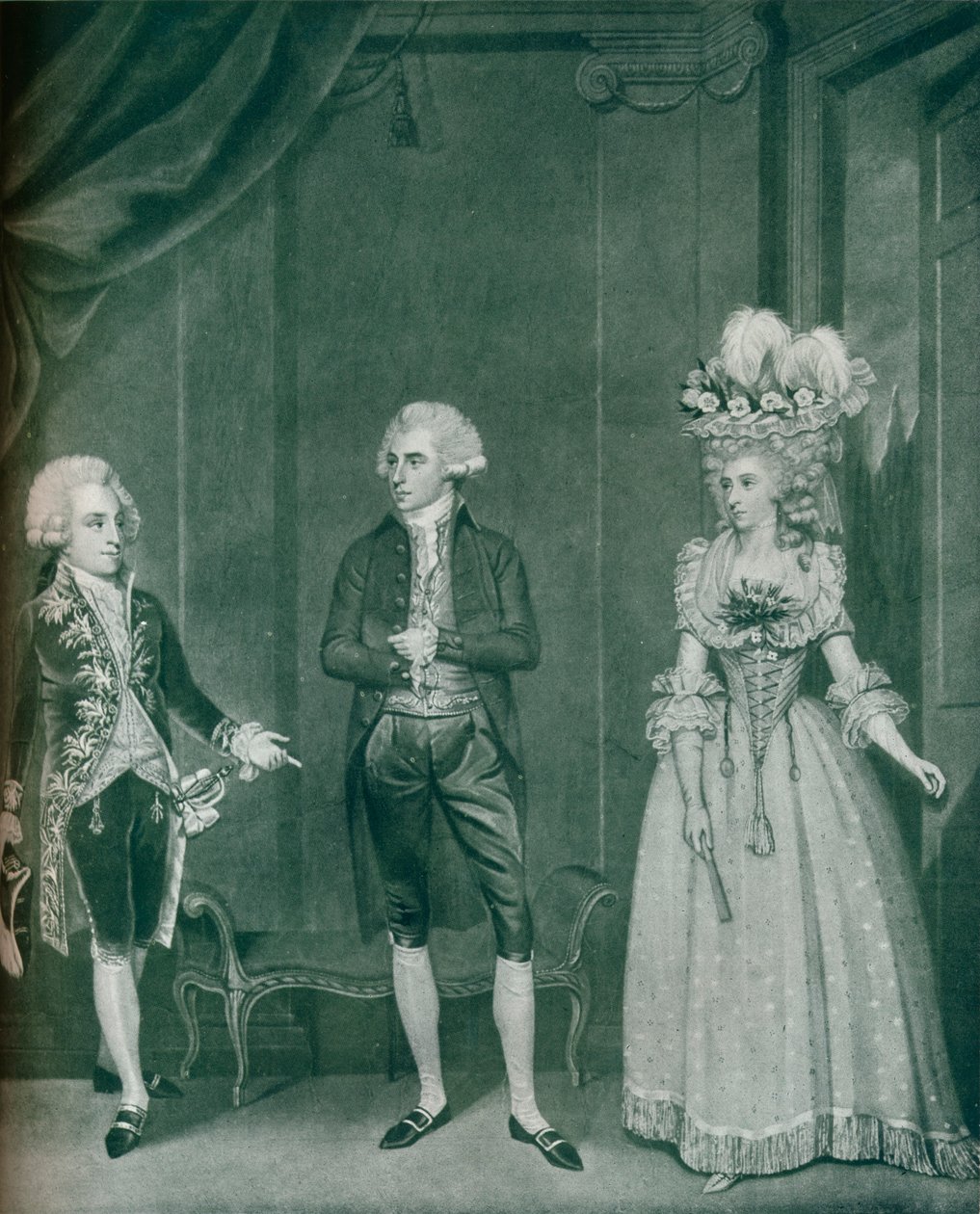 Hon Rd Edgcumbe, Lord William Russell, Lady Caroline Spencer, 1788, 1909 tekijältä James Roberts
