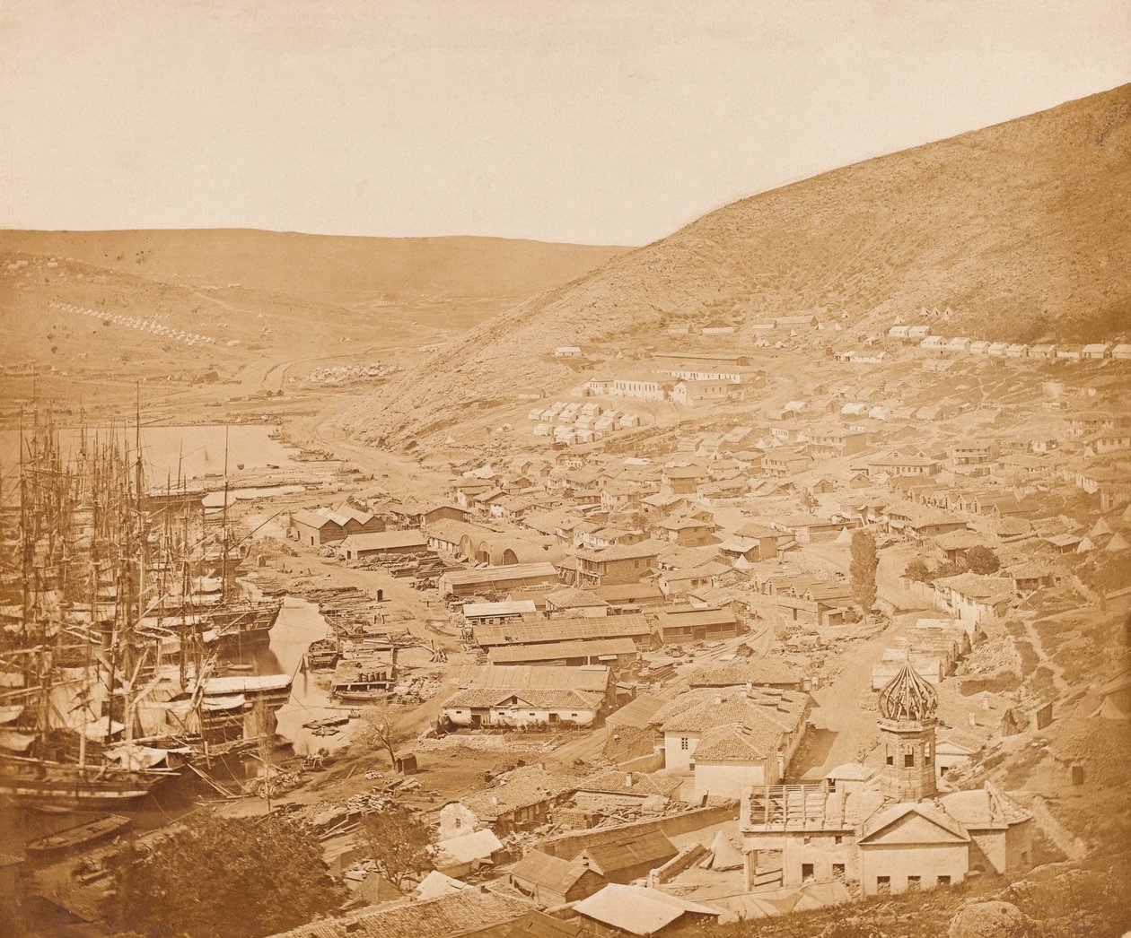Balaklava katsoo pohjoiseen, 1855 tekijältä James Robertson