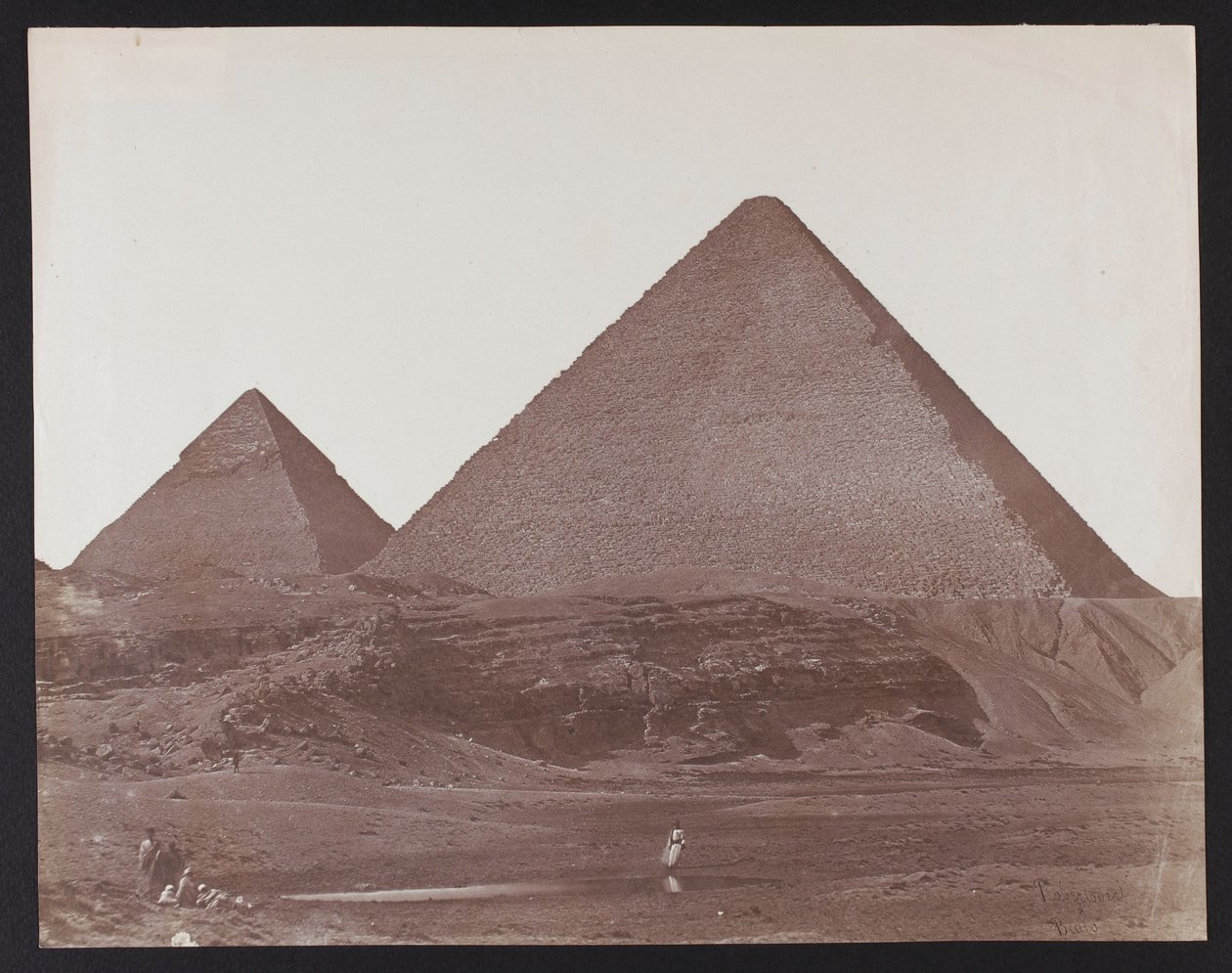 Egypti. Giza. Kheopsin ja Khefrenin pyramidit tekijältä James Robertson