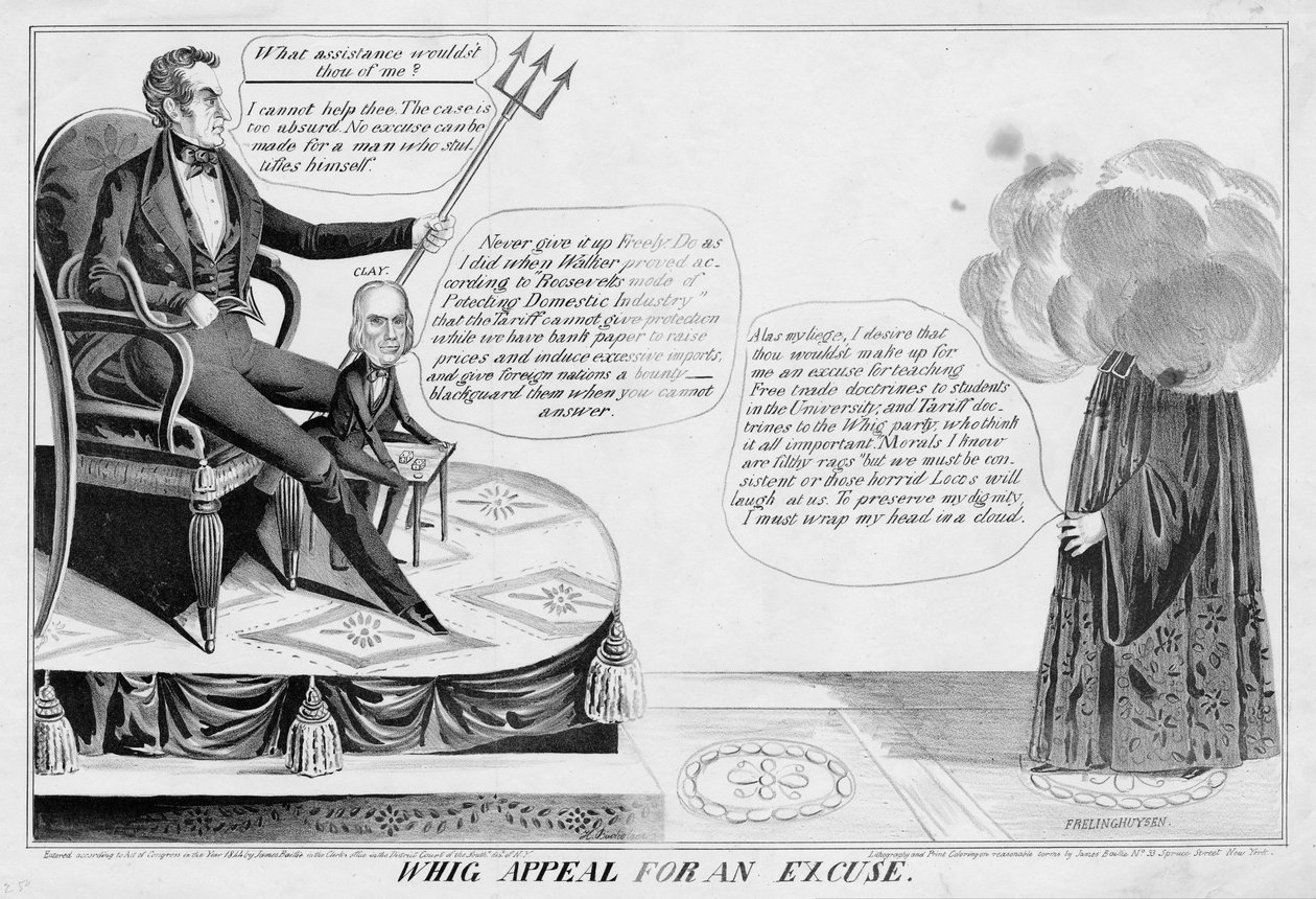 Whig vetoomuksen tekosyy, julkaisija James Baillie, H Bucholzer, New York, 1844 tekijältä James S. Baillie