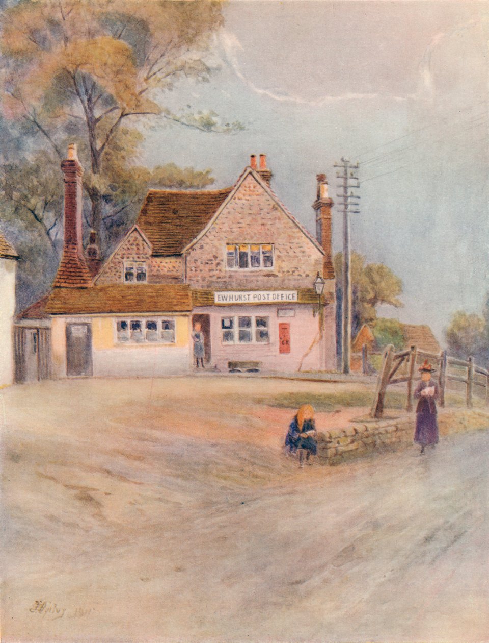"Ewehurst Post Office", 1911, 1914 tekijältä James S Ogilvy