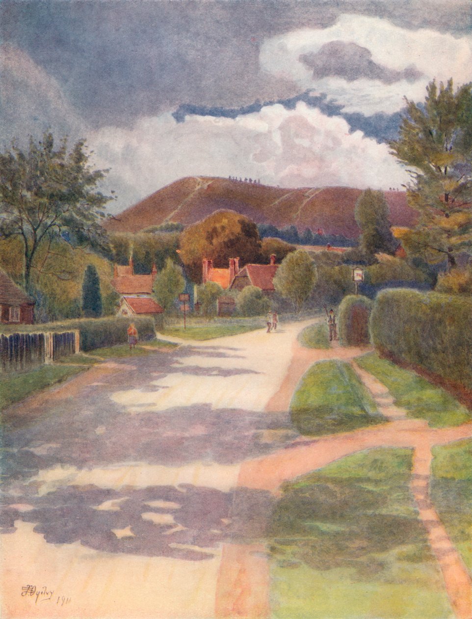 "Ewehurst Village", 1911, 1914 tekijältä James S Ogilvy