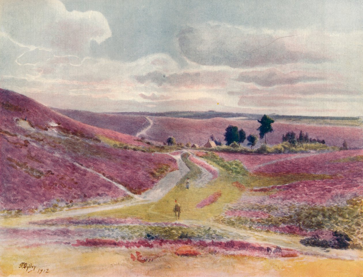 "Moorland at Frensham", 1912, 1914 tekijältä James S Ogilvy