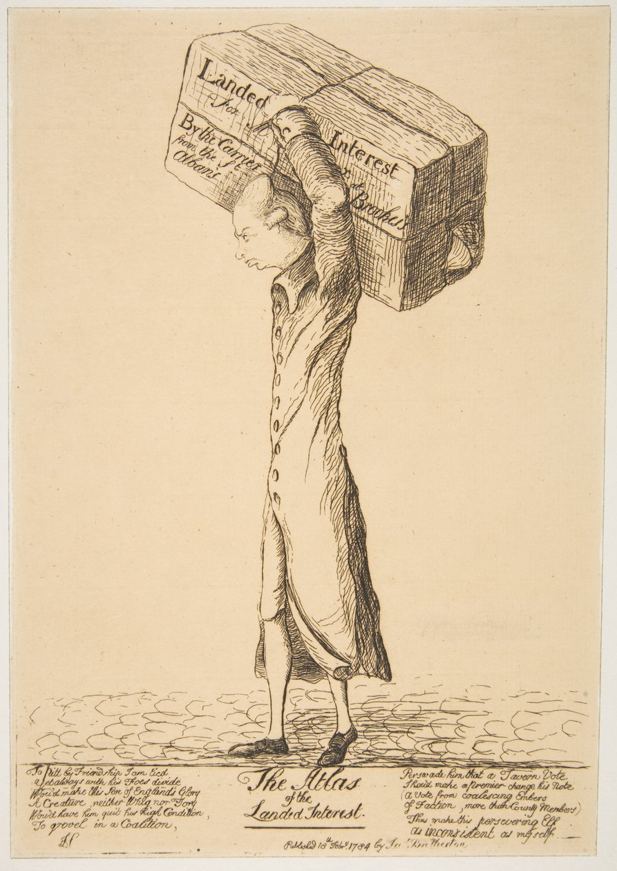 The Atlas of the Landed Interest, 18. helmikuuta 1784. tekijältä James Sayers