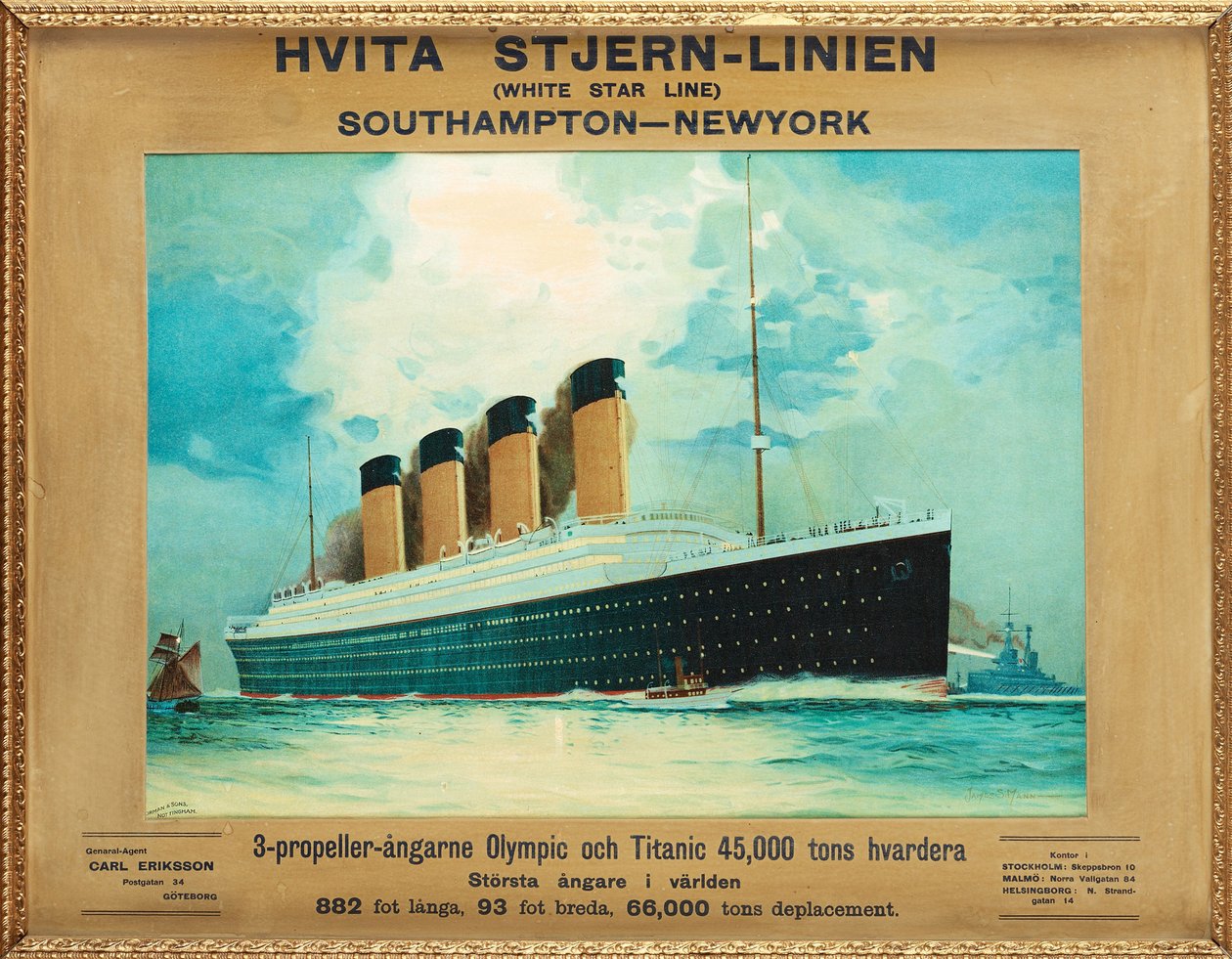 Titanic & Olympic, c. 1911 tekijältä James Scrimgeour Mann