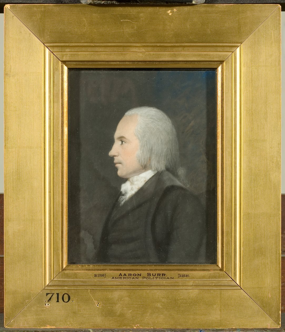 Aaron Burr, n. 1797 (väripastelli harmaalla paperilla) tekijältä James Sharples