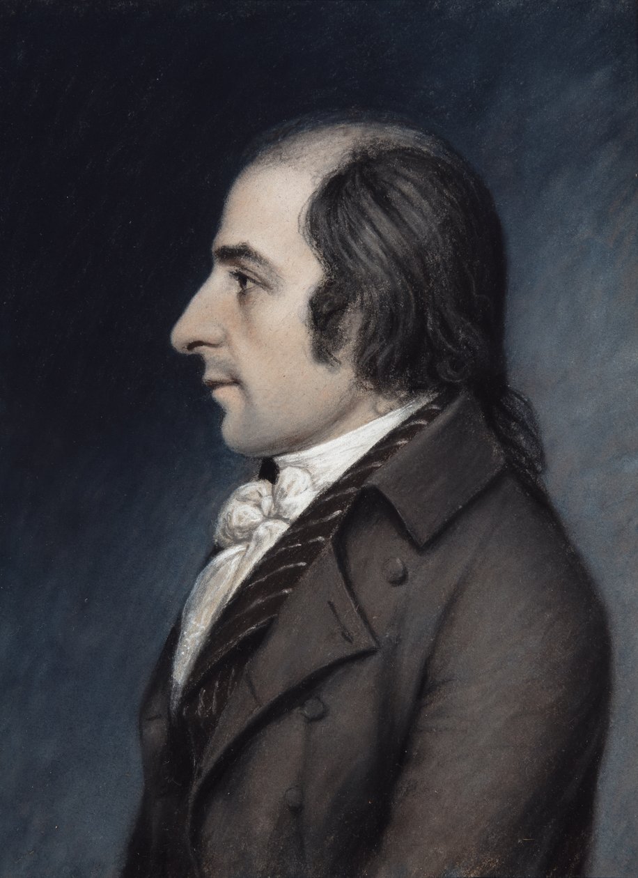 Albert Gallatin, noin 1797 (pastelli harmaalle paperille) tekijältä James Sharples