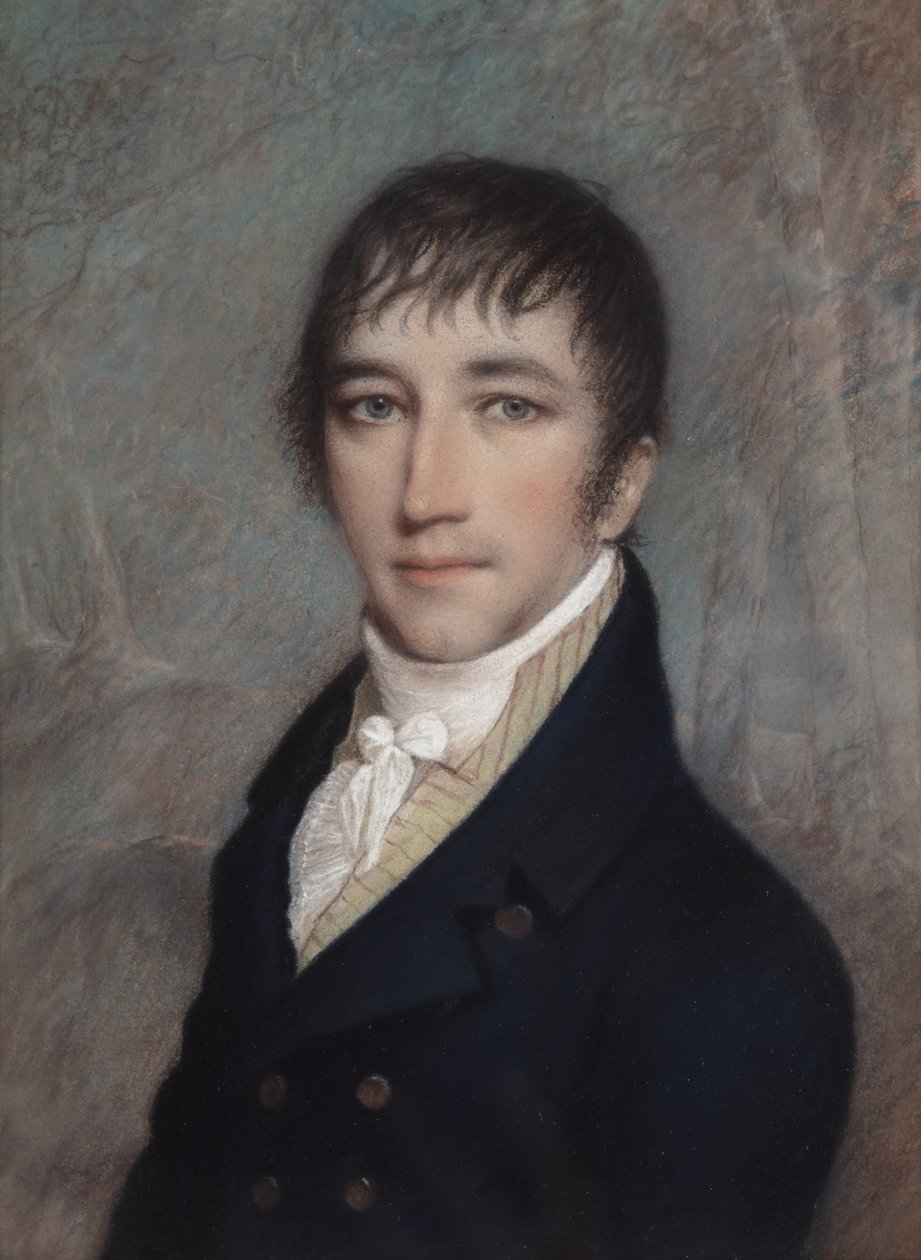 Clement Clarke Moore, 3/1810 (pastelli harmaalle paperille) tekijältä James Sharples