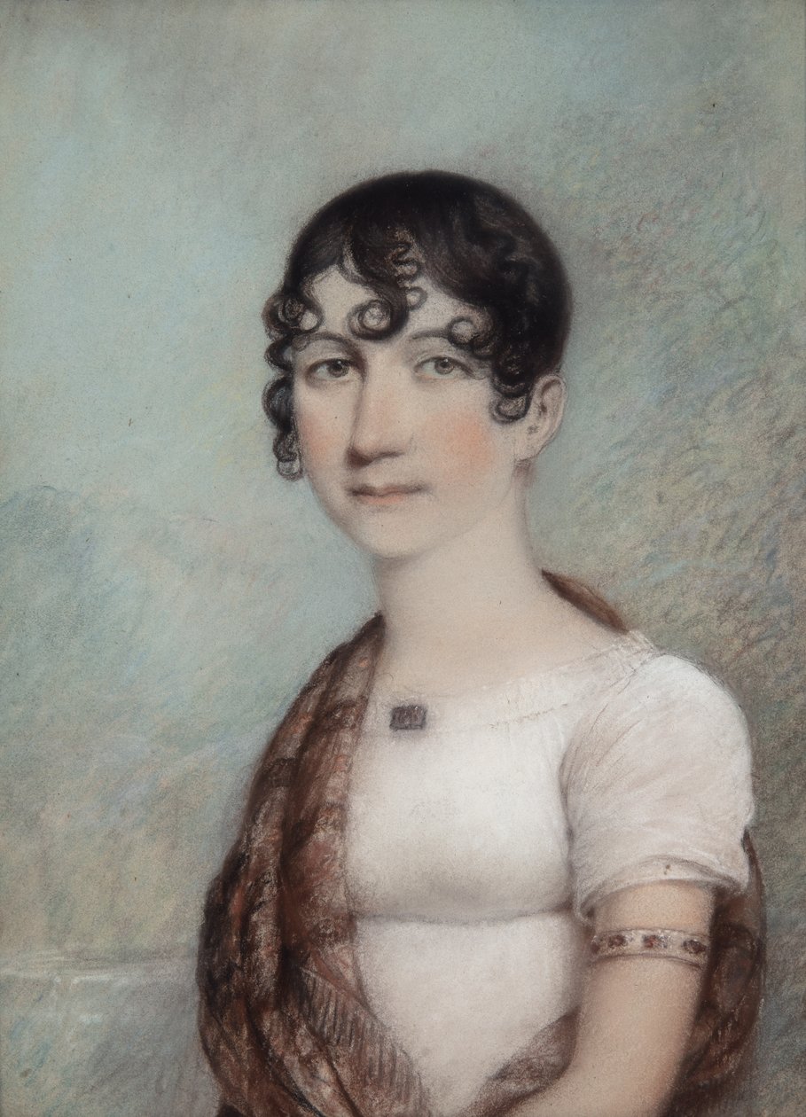 Rouva Jackson, 3/1810 (pastelli harmaalle paperille) tekijältä James Sharples