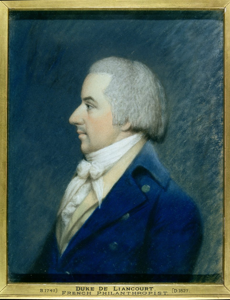 Duke de Liancourtin (1747-1827) muotokuva (pastelli paperille) tekijältä James Sharples