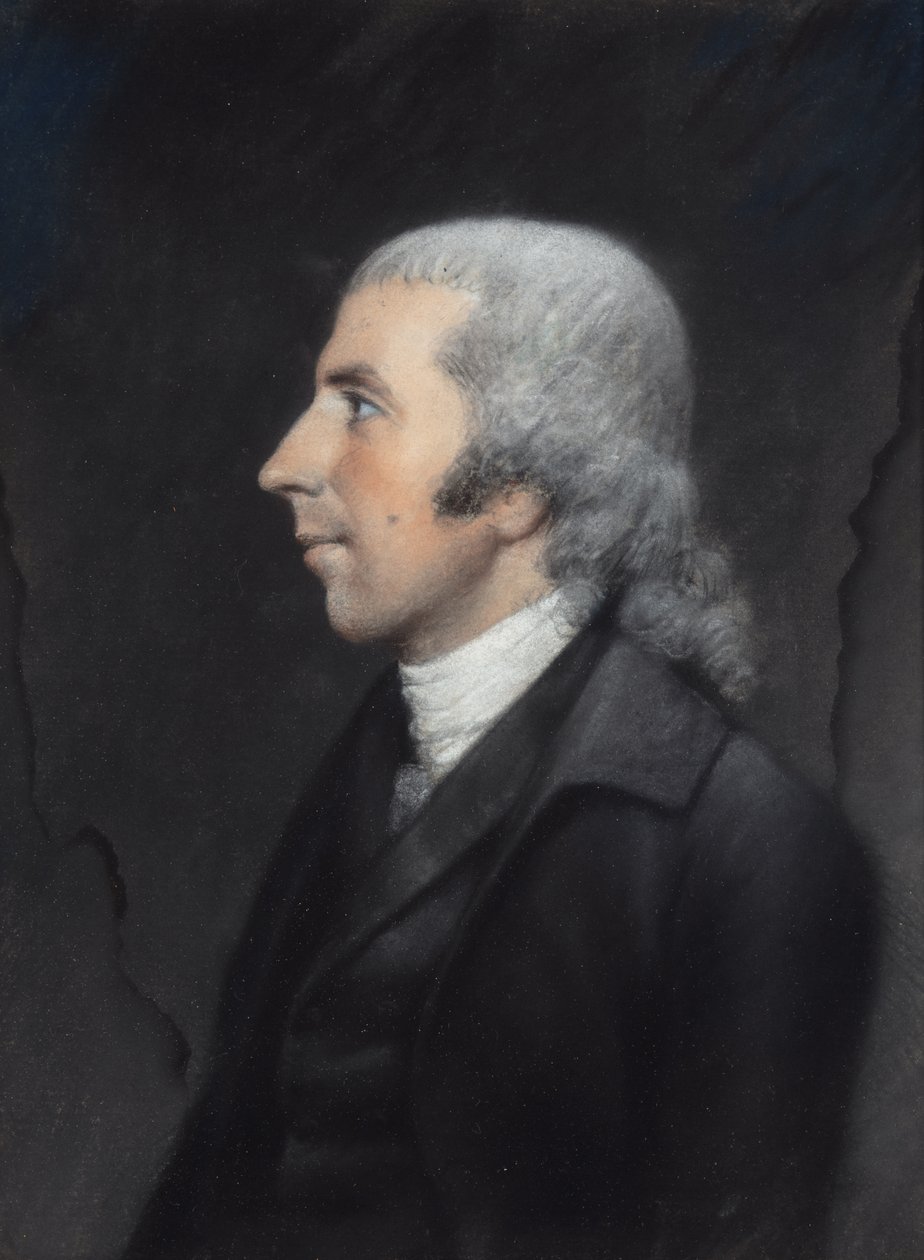 Pastori Jedidiah Morse (pastelli harmaalla paperilla) tekijältä James Sharples