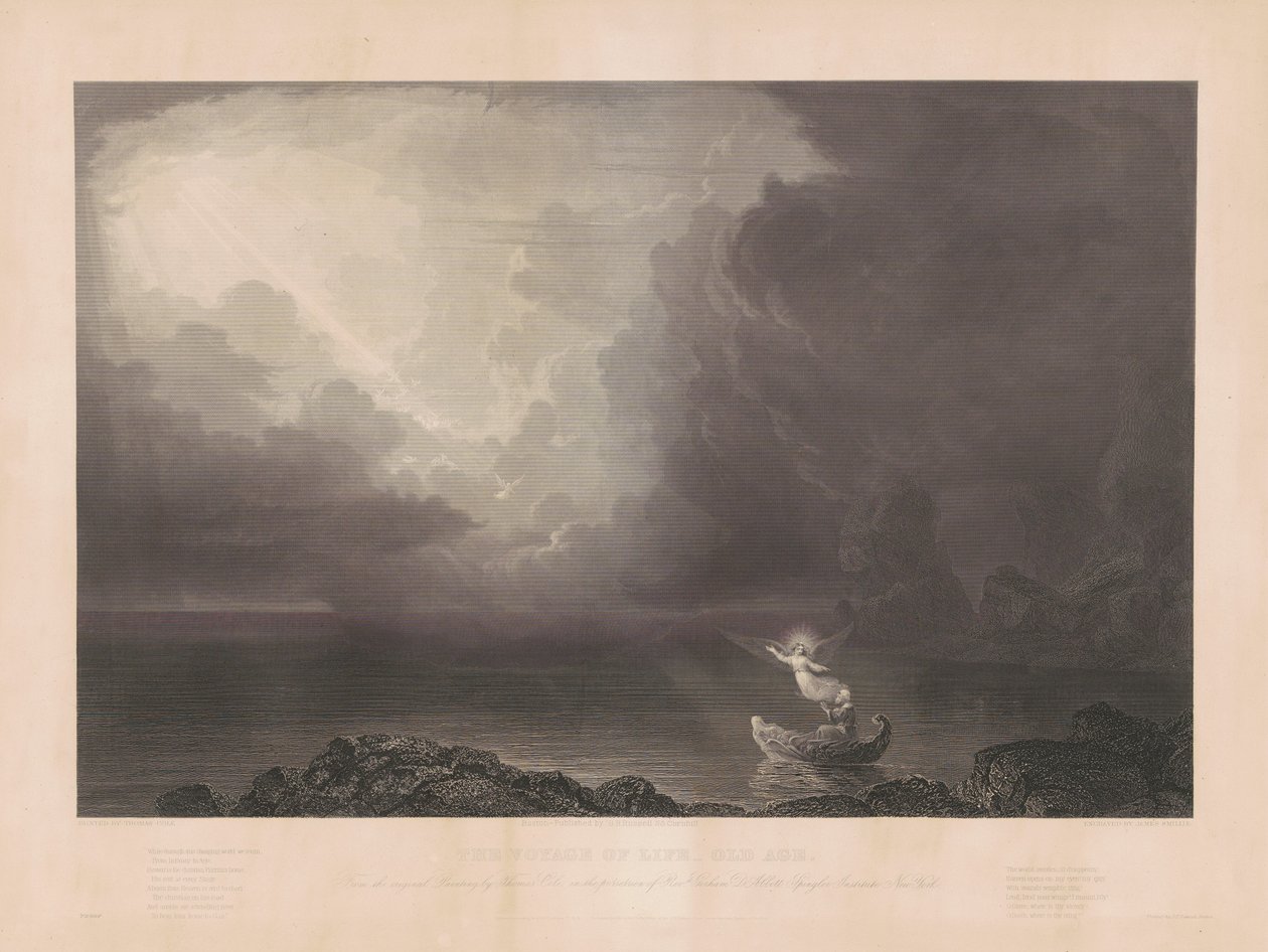 Elämän matka: Vanhuus tekijältä James Smillie, after Thomas Cole