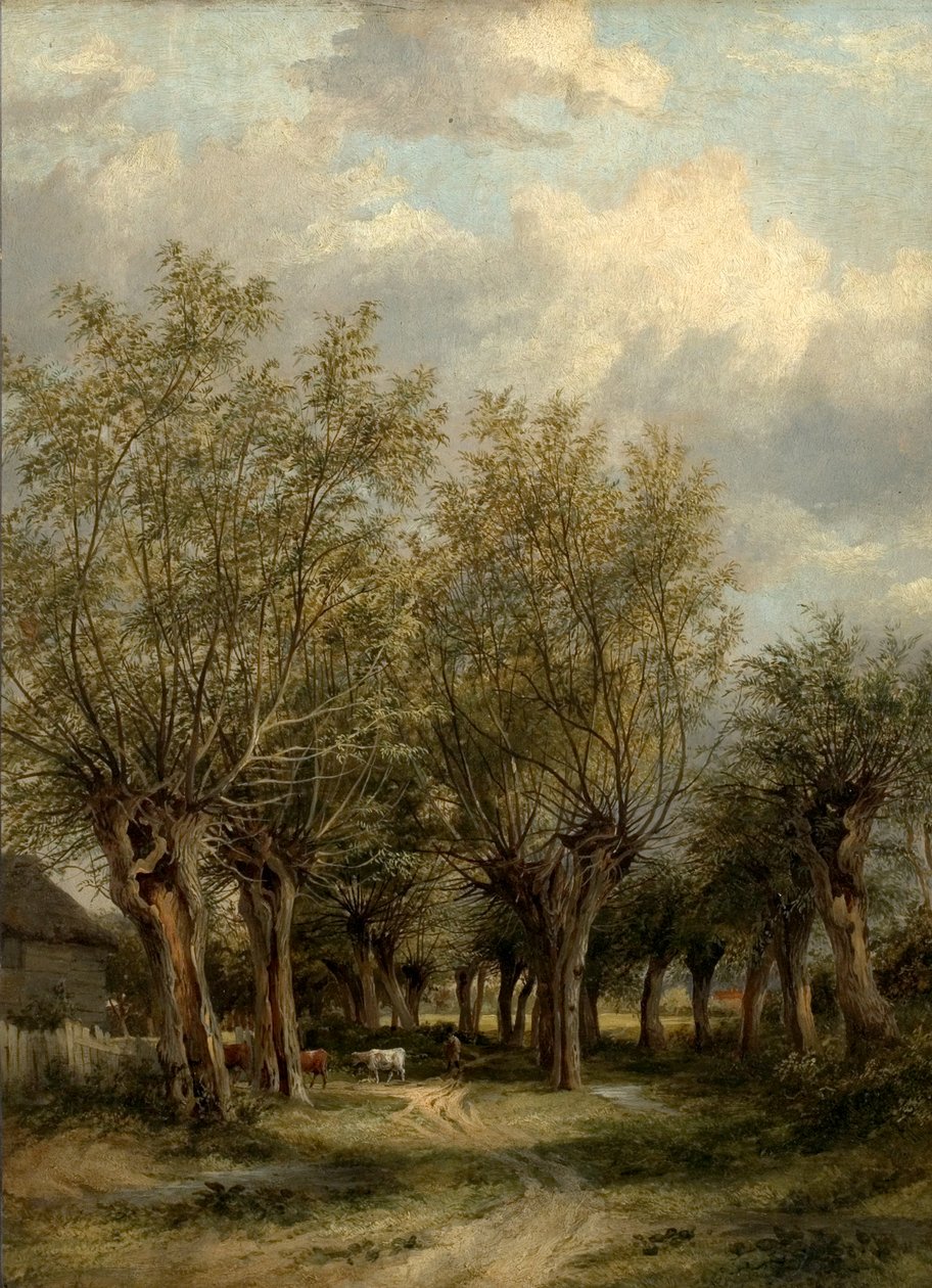 Lane lähellä Norwichia, Norfolk, noin 1830 tekijältä James Stark