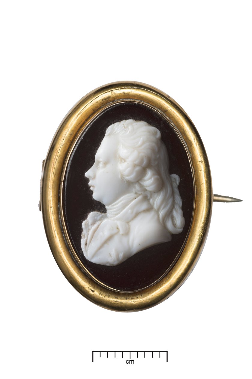 George IV Walesin prinssinä, n. 1790 (kulta ja valkoinen lasi) tekijältä James Tassie