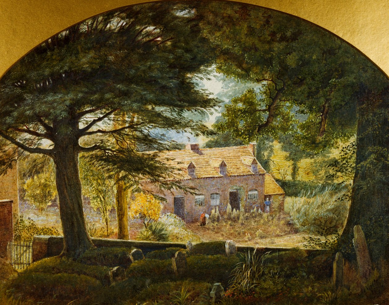 Northfield Churchyardista katsottuna, 1874 tekijältä James Thomas Watts