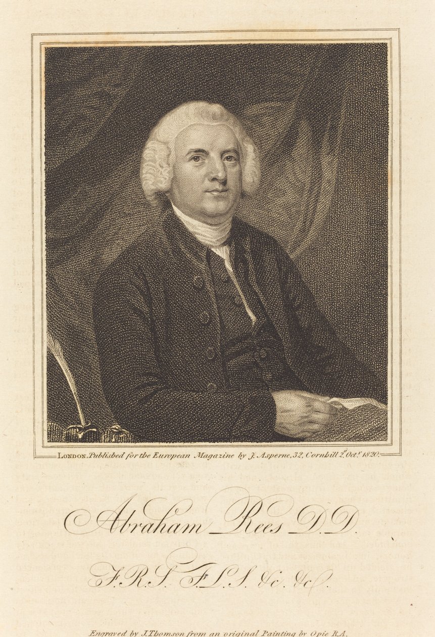 Abraham Rees, D.D. tekijältä James Thomson after John Opie