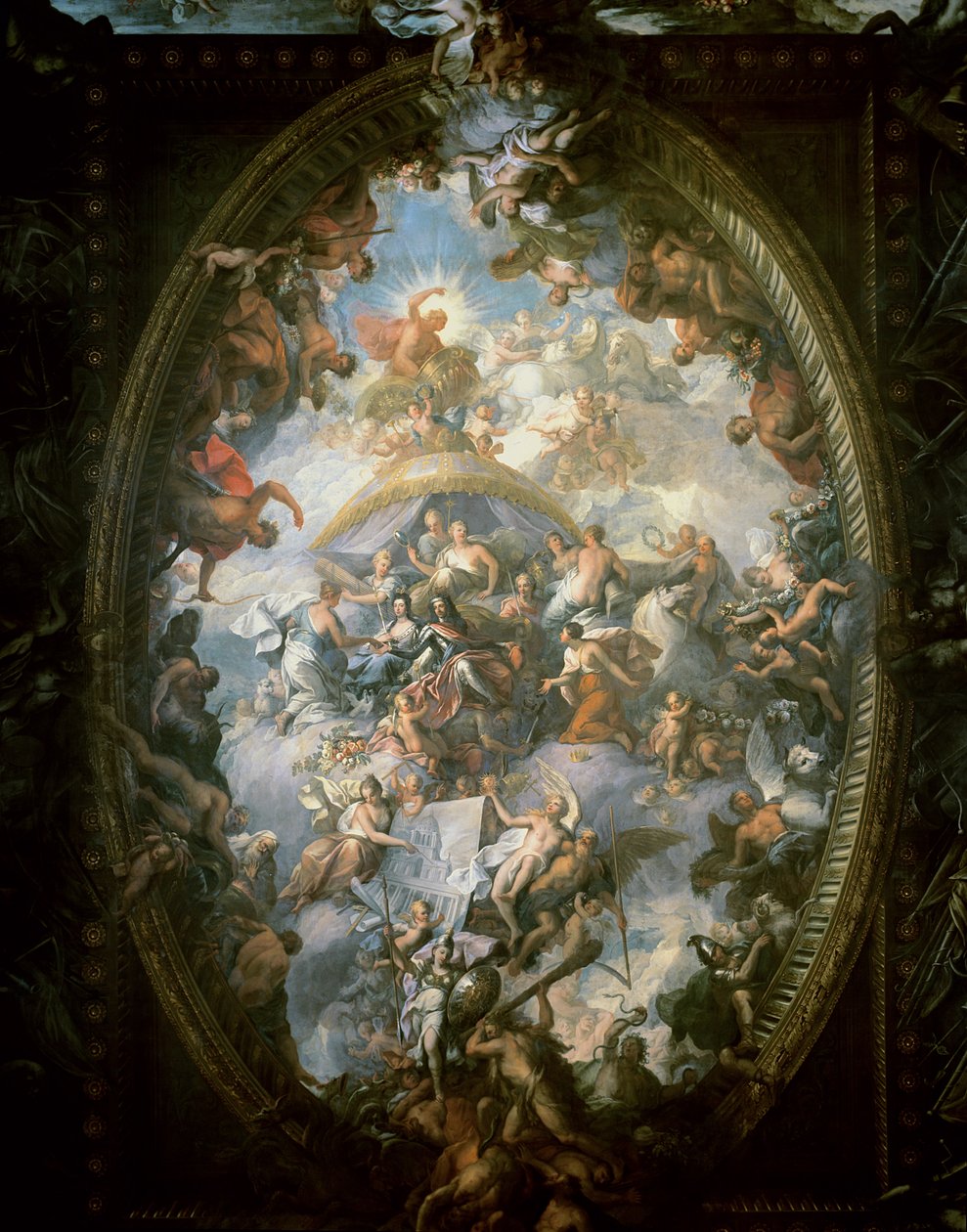 Maalatun salin katto, 1707-14. tekijältä James Thornhill
