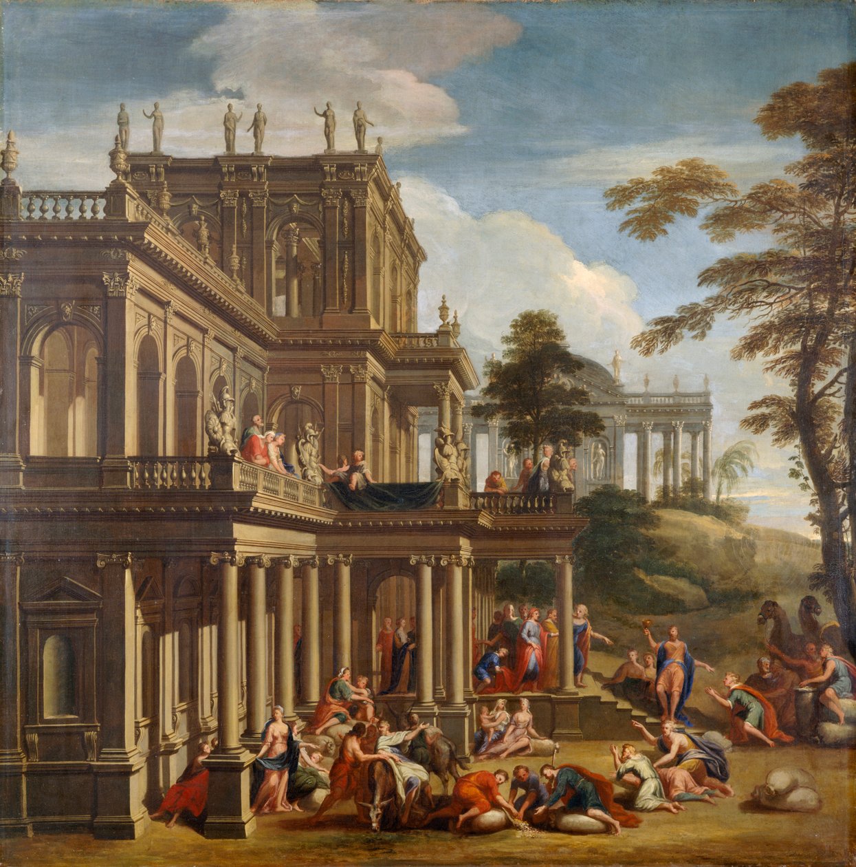 Joseph ja hänen veljensä - The Discovery of Cup n. 1705 (öljy kankaalle) tekijältä James Thornhill