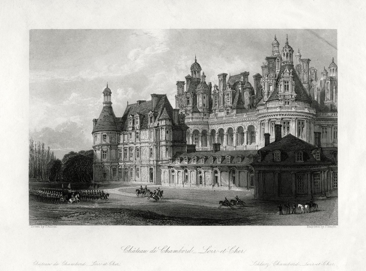 "Chateau de Chambord, Loir-et-Cher", Ranska, 1875 tekijältä James Tingle