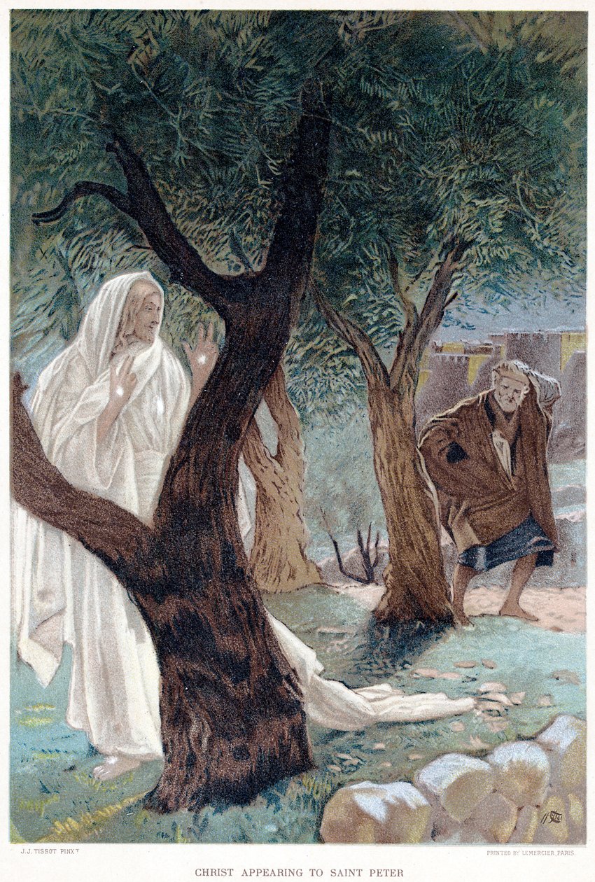 Kristus ilmestyy Pietarille, n. 1890 tekijältä James Tissot