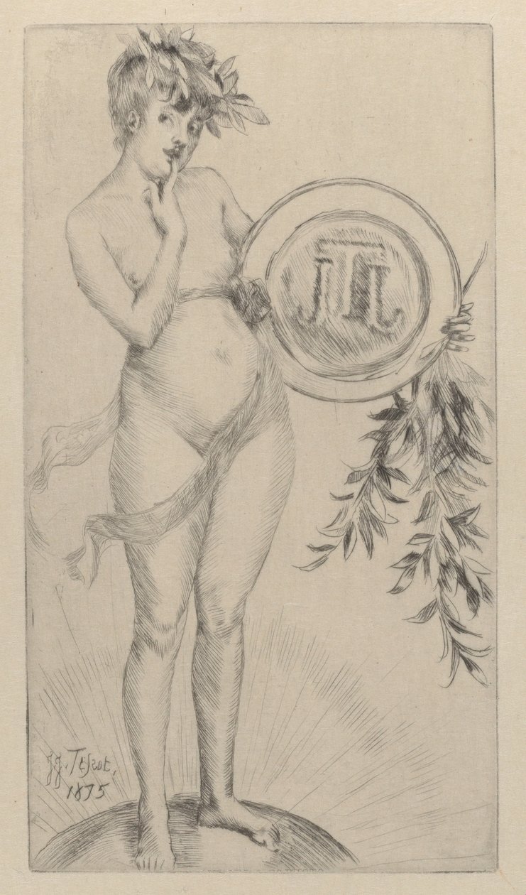Ensimmäinen etukappale monogrammilla, 1875. tekijältä James Tissot