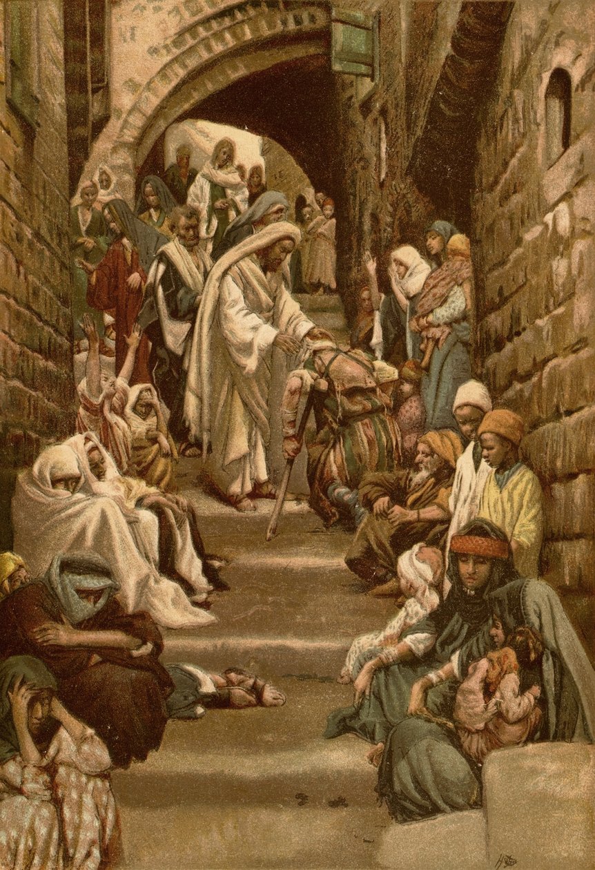 Kylissä sairaat tuotiin hänen luokseen tekijältä James Tissot